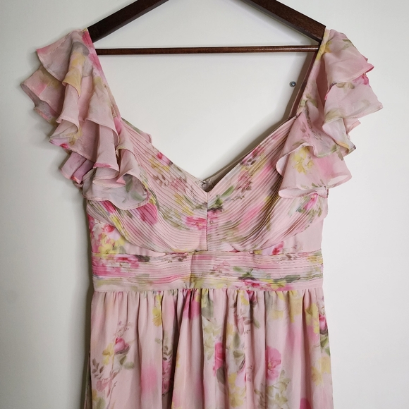 Birdy Grey Pink Floral Midi Dress - Picture 5 of 16